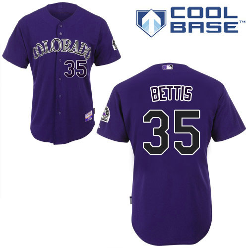 Rockies #35 Chad Bettis Purple Cool Base Stitched Youth MLB Jersey